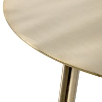 Inman Round Metal Side Table In Gold