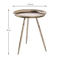 Inman Large Round Metal Side Table In Bronze