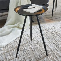 Orono Round Metal Set Of 2 Side Tables In Black