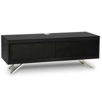 Tavin High Gloss TV Stand With 2 Storage Compartments In Black