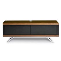 Tavin High Gloss TV Stand With 2 Storage Compartments In Walnut