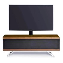 Tavin Ultra High Gloss TV Stand With 2 Compartments In Walnut