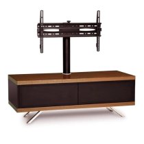 Tavin Ultra High Gloss TV Stand With 2 Compartments In Walnut