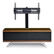 Tavin Ultra High Gloss TV Stand With 2 Compartments In Walnut