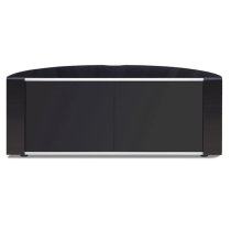 Sanja Medium Corner High Gloss TV Stand With Doors In Black