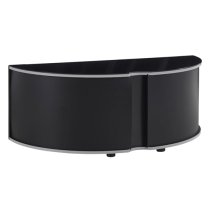 Sanja Medium Corner High Gloss TV Stand With Doors In Black