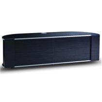 Sanja Ultra Large Corner High Gloss TV Stand With Doors In Black