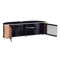 Sanja Ultra Large Corner High Gloss TV Stand In Oak And Walnut