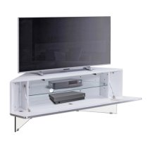 Adeja Corner High Gloss TV Stand In White