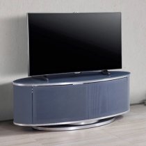 Lanza High Gloss TV Stand With Push Release Doors In Grey