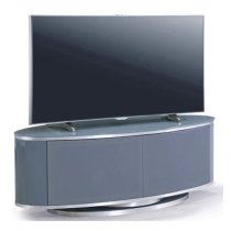 Lanza High Gloss TV Stand With Push Release Doors In Grey