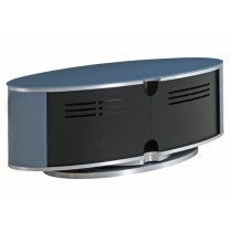 Lanza High Gloss TV Stand With Push Release Doors In Grey