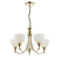 Alton 5 Lights Ceiling Pendant Light In Antique Brass