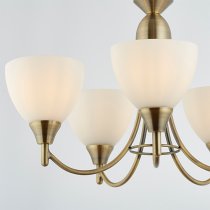 Alton 5 Lights Ceiling Pendant Light In Antique Brass