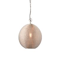 Asha Twisted Wire Ceiling Pendant Light In Polished Nickel