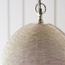 Asha Twisted Wire Ceiling Pendant Light In Polished Nickel