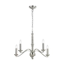 Astaire 5 Lights Ceiling Pendant Light In Satin Nickel