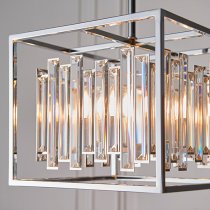 Acadia 4 Lights Crystal Details Ceiling Pendant Light In Chrome