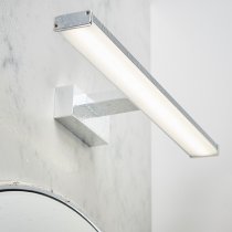 Axis Frosted Plastic Wall Light In Chrome