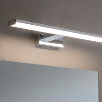 Axis Frosted Plastic Wall Light In Chrome