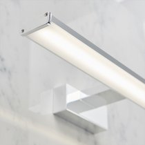 Axis Frosted Plastic Wall Light In Chrome