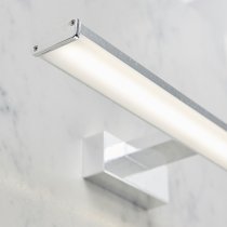 Axis Frosted Plastic Wall Light In Chrome