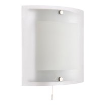 Blake Clear Frosted Glass Wall Light In Chrome