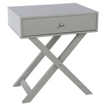 Sevilla Wooden Bedside Cabinet With 1 Drawer In Grey