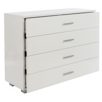 Lufkin High Gloss Chest Of 4 Drawers In White