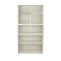 Louth Tall High Gloss 4 Shelves Bookcase In White