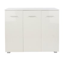 Lufkin High Gloss Sideboard With 3 Doors In White