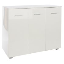 Lufkin High Gloss Sideboard With 3 Doors In White