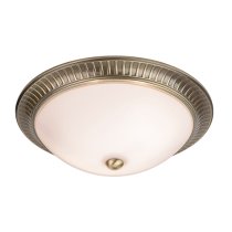 Brahm 2 Lights Flush Ceiling Light In Antique Brass