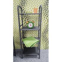 Thibodaux Metal 4 Tier Shelving Unit In Grey