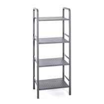 Thibodaux Metal 4 Tier Shelving Unit In Grey