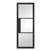 Tribeca Clear Glazed 1981mm x 762mm Internal Door In Black