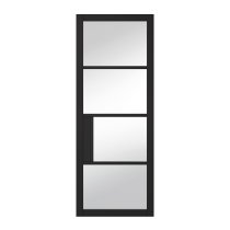 Chelsea Clear Glazed 1981mm x 762mm Internal Door In Black