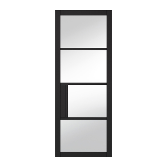 Chelsea Clear Glazed 1981mm x 762mm Internal Door In Black