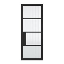 Chelsea Reeded Glazed 1981mm x 686mm Internal Door In Black