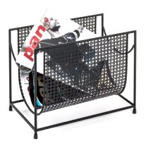 Lethbridge Metal Magazine Rack In Black