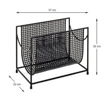 Lethbridge Metal Magazine Rack In Black