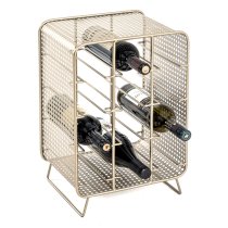 Lethbridge Metal Bottle Rack In Gold