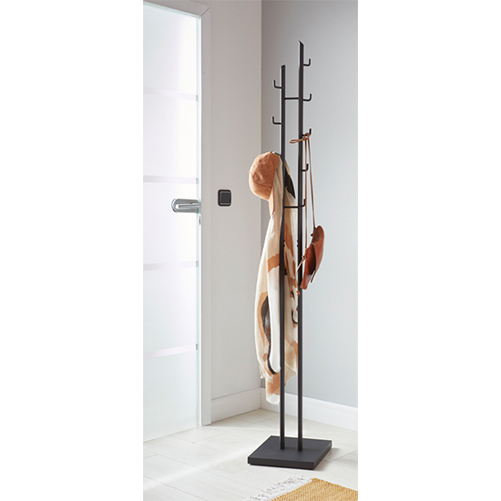 Longview Metal 8 Hooks Coat Stand In Black