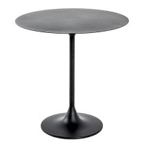 Lewiston Round Metal Side Table In Black