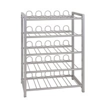 Hyattsville Large Metal 5 Shelves Bottle Rack In Aluminium