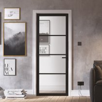 Soho Glazed 2040mm x 726mm Internal Door In Black