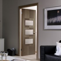 Apollo Glazed 1981mm x 838mm Internal Door In Choco Grey