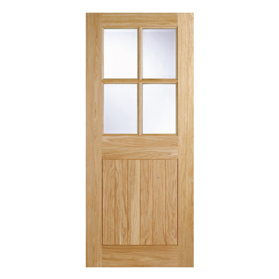 Cottage 6 Panels Glazed 2032mm x 813mm External Door In Oak