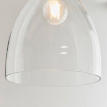 Elstow Glass Ceiling Pendant Light In Polished Chrome