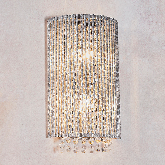 Galina 2 Lights Wall Light In Polished Chrome